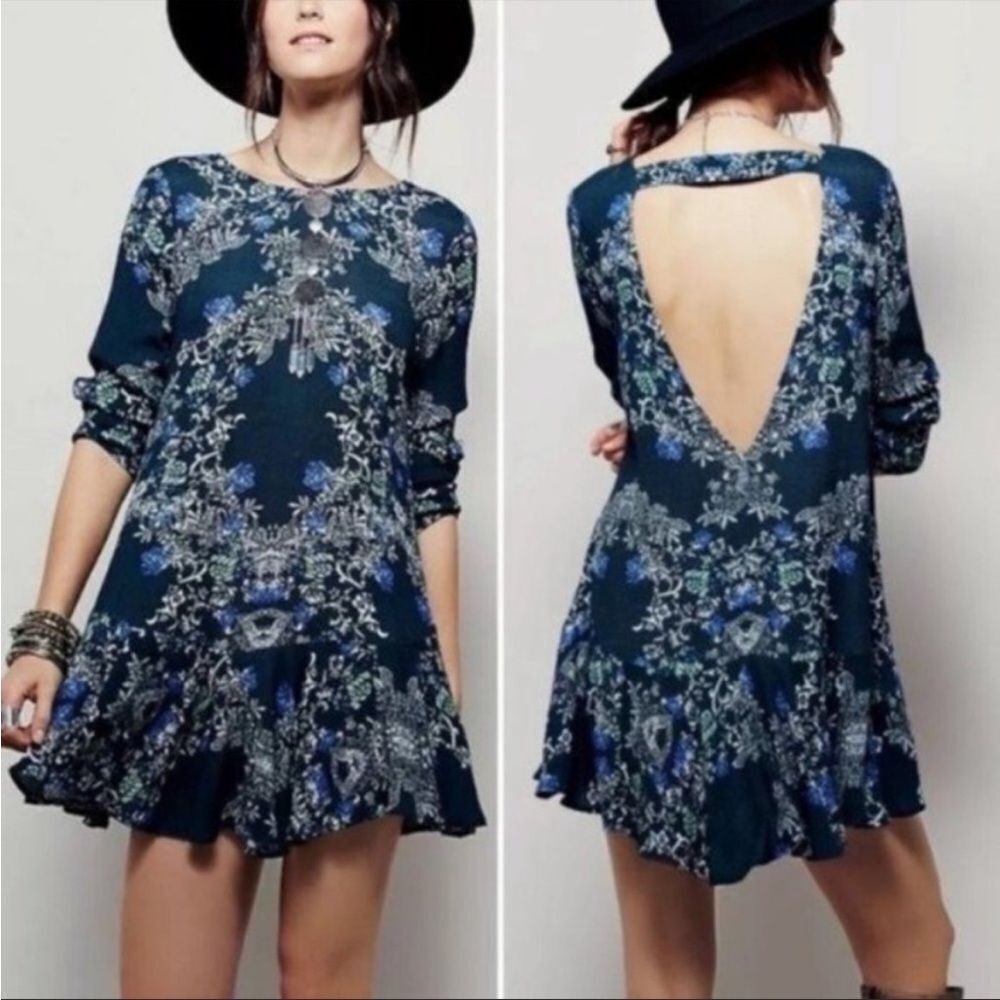 Free people‎ smooth talker teal tunic dress xs